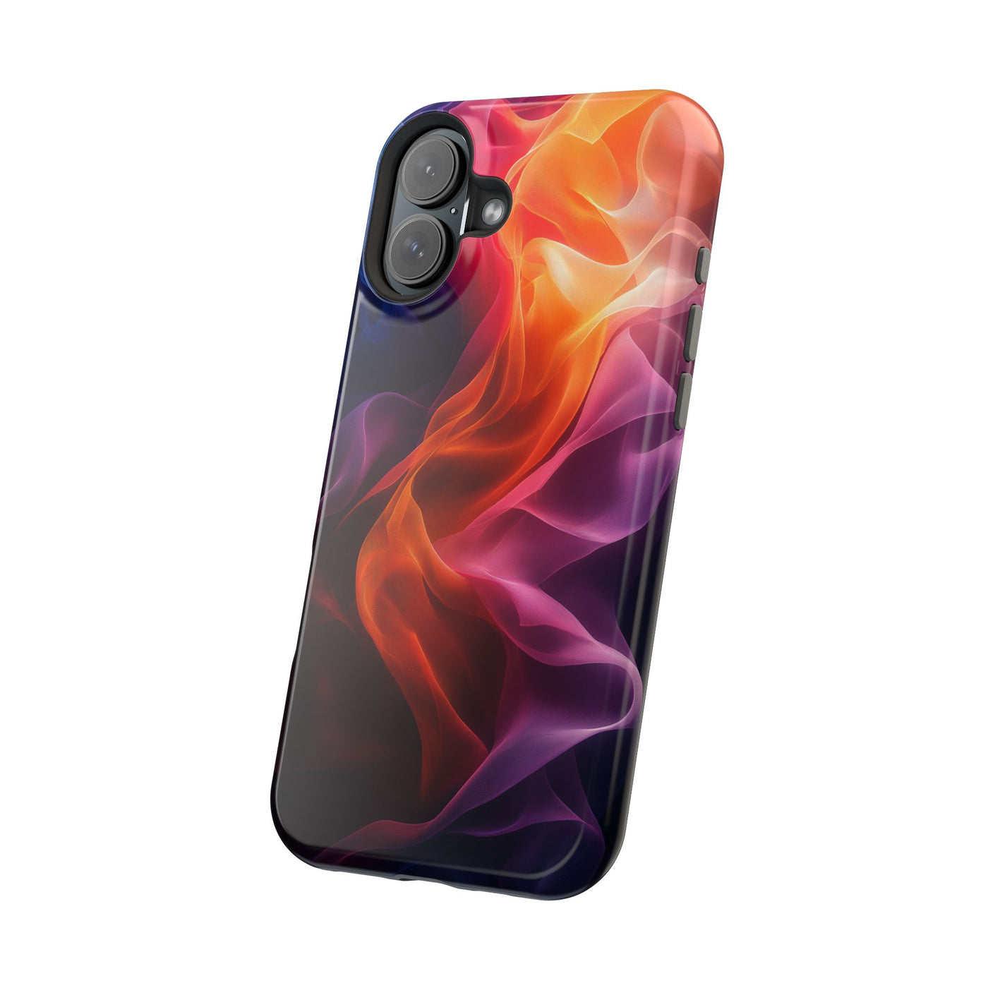 Vibrant MagSafe® Tough Case for iPhone - Abstract Flame Design, Durable & Stylish Protection