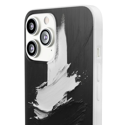 Modern Artistic IPhone & Samsung Flexi Case | Stylish Black & White Phone Cover