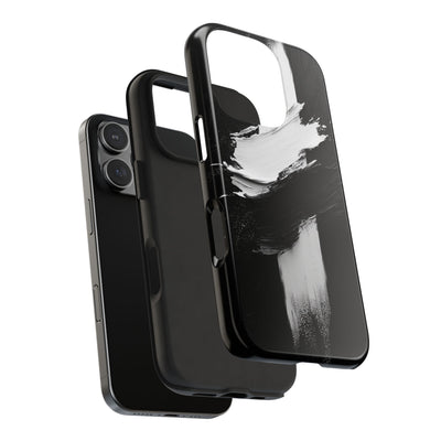 Abstract Black and White Tough IPhone & Samsung Case - Stylish Protection for Your Device