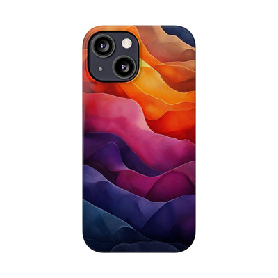 Vibrant Abstract Slim IPhone Case - Colorful Wave Design for Trendy Protection