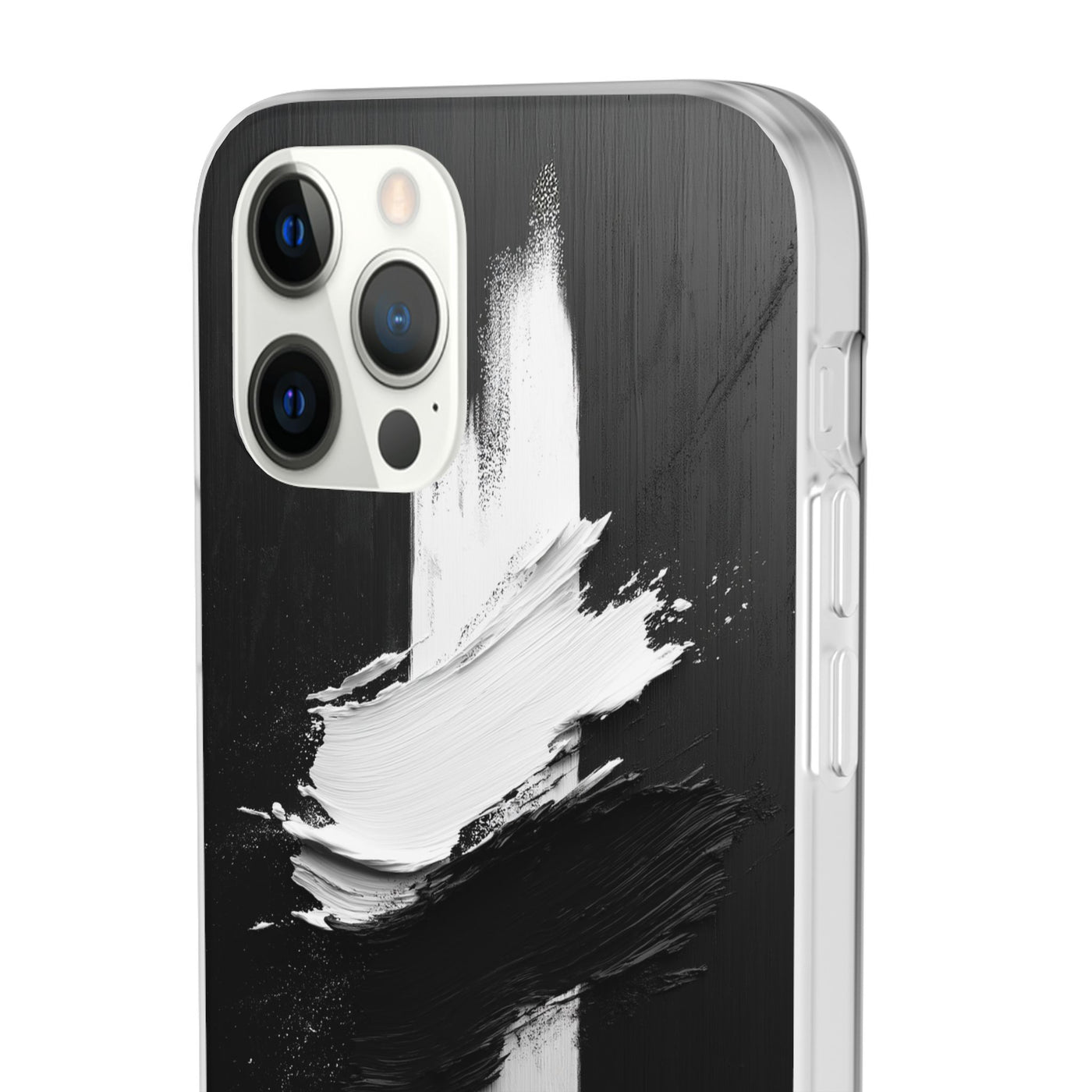 Modern Artistic IPhone & Samsung Flexi Case | Stylish Black & White Phone Cover