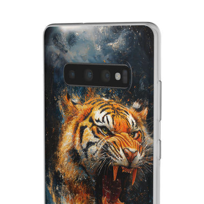 Fierce Tiger IPhone & Samsung Flexi Case - Durable Protection for Animal Lovers