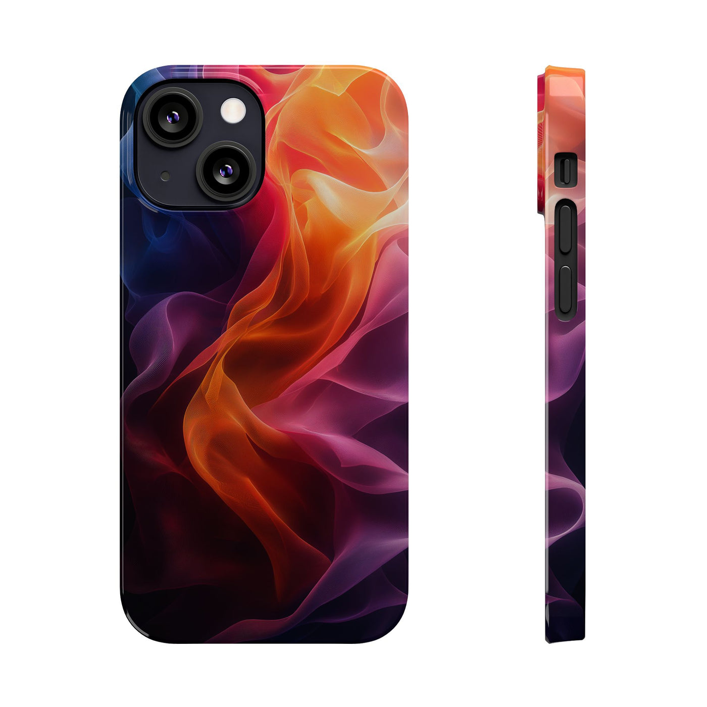 Abstract Wave Slim IPhone Case - Vibrant Fluid Art Design