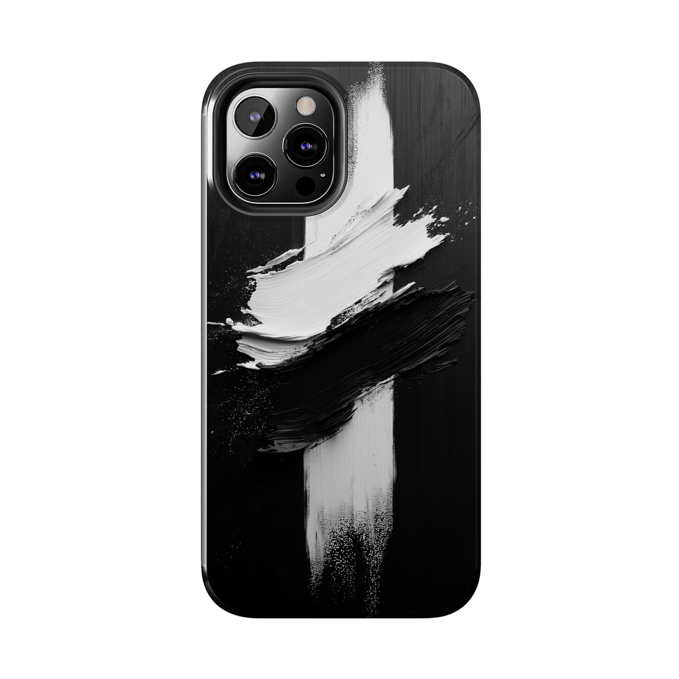 Abstract Black and White Tough IPhone & Samsung Case - Stylish Protection for Your Device