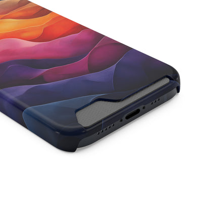 Artistic IPhone & Samsung Magsafe® Case with Credit Card Holder - Vibrant Abstract Design