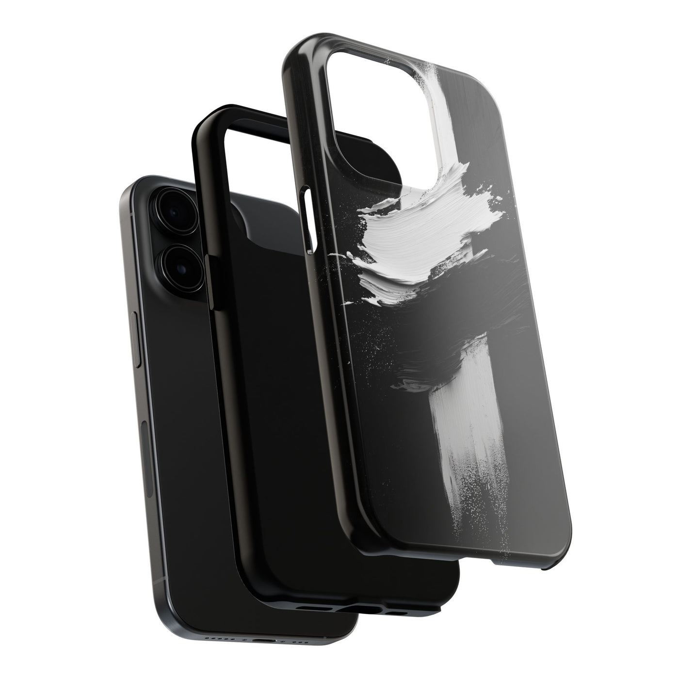 Abstract Black and White Tough IPhone & Samsung Case - Stylish Protection for Your Device