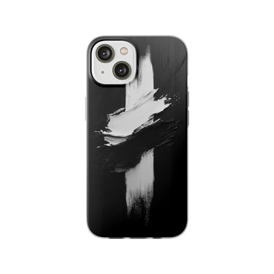 Modern Artistic IPhone & Samsung Flexi Case | Stylish Black & White Phone Cover