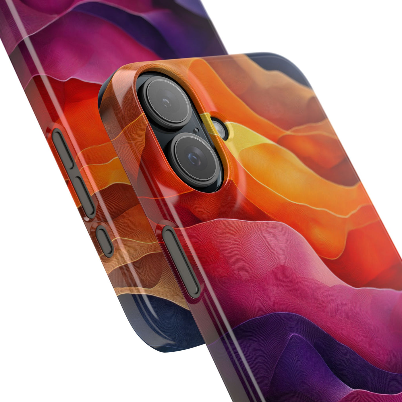 Vibrant Abstract Slim IPhone Case - Colorful Wave Design for Trendy Protection