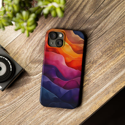 Vibrant Abstract Slim IPhone Case - Colorful Wave Design for Trendy Protection