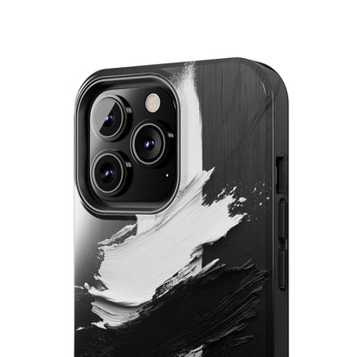 Abstract Black and White Tough IPhone & Samsung Case - Stylish Protection for Your Device