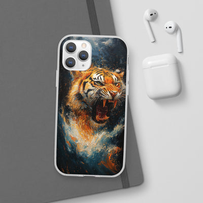 Fierce Tiger IPhone & Samsung Flexi Case - Durable Protection for Animal Lovers