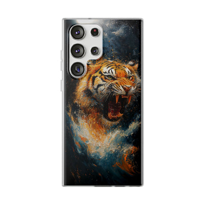 Fierce Tiger IPhone & Samsung Flexi Case - Durable Protection for Animal Lovers