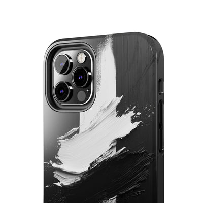 Abstract Black and White Tough IPhone & Samsung Case - Stylish Protection for Your Device