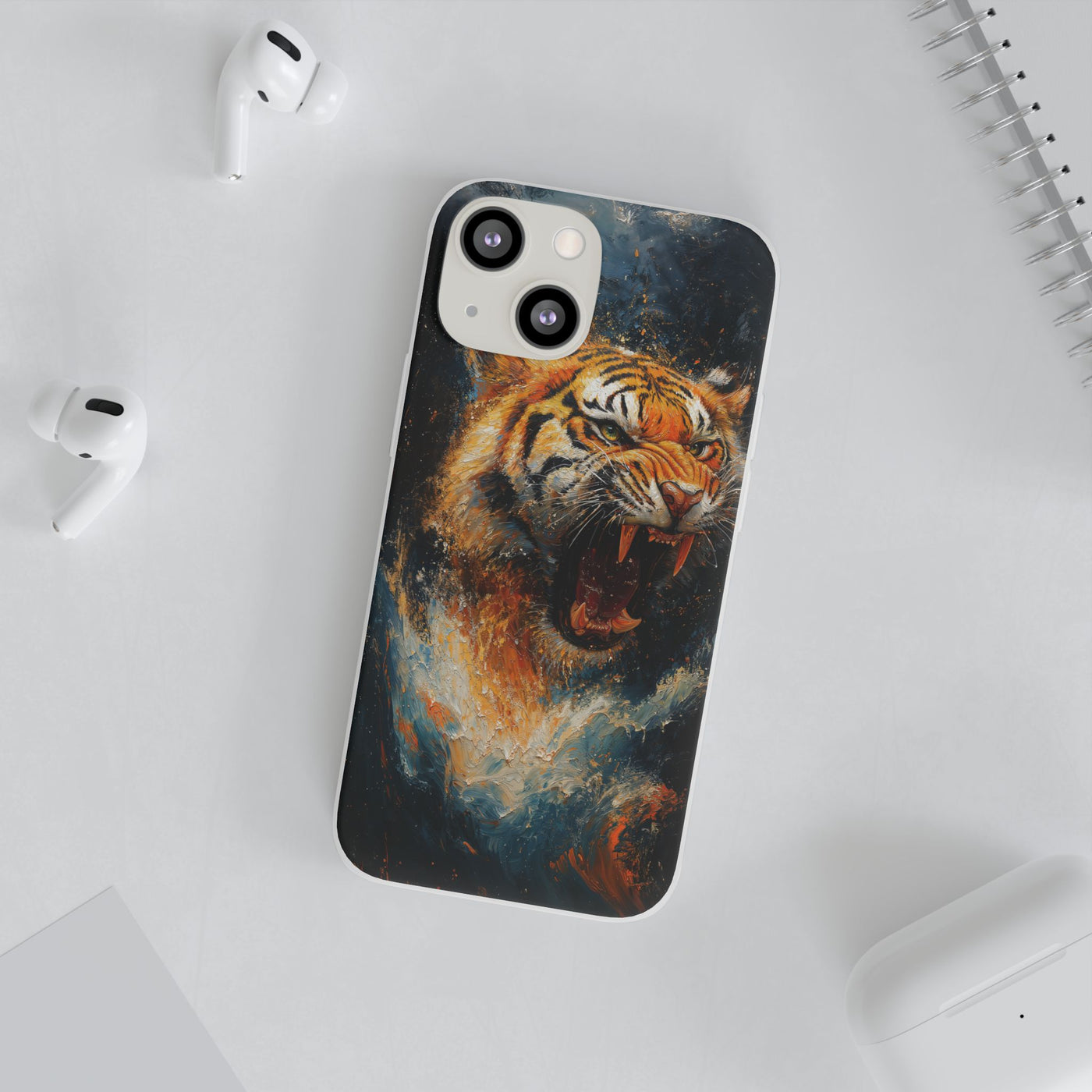 Fierce Tiger IPhone & Samsung Flexi Case - Durable Protection for Animal Lovers