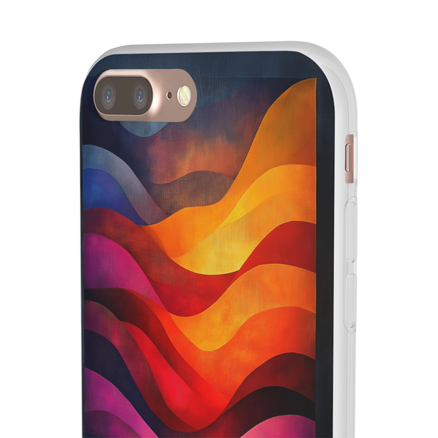 Abstract Waves IPhone & Samsung Flexi Case - Colorful Protective Phone Cover for Art Lovers