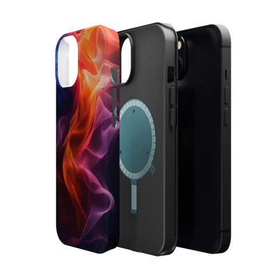 Vibrant MagSafe® Tough Case for iPhone - Abstract Flame Design, Durable & Stylish Protection