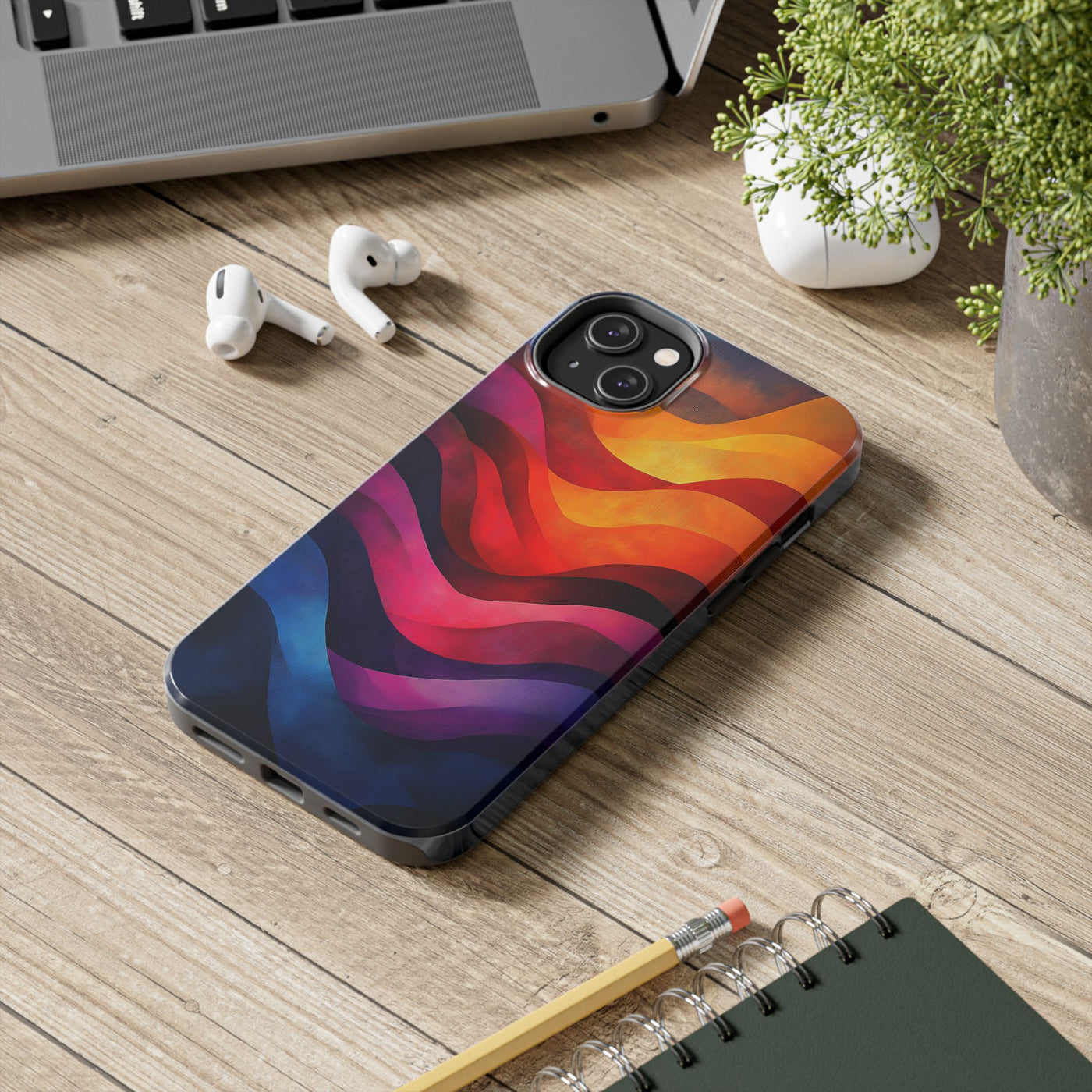 Vibrant Waves Tough IPhone & Samsung Case - Stylish & Durable Protective Cover