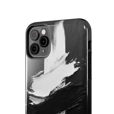 Abstract Black and White Tough IPhone & Samsung Case - Stylish Protection for Your Device