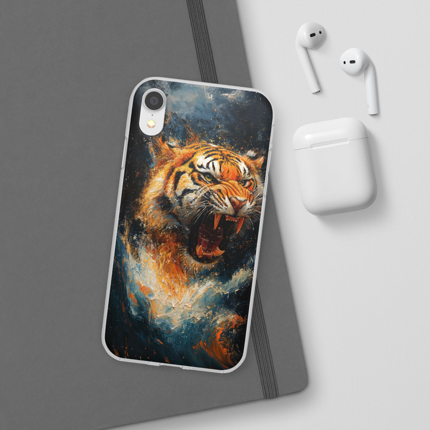 Fierce Tiger IPhone & Samsung Flexi Case - Durable Protection for Animal Lovers