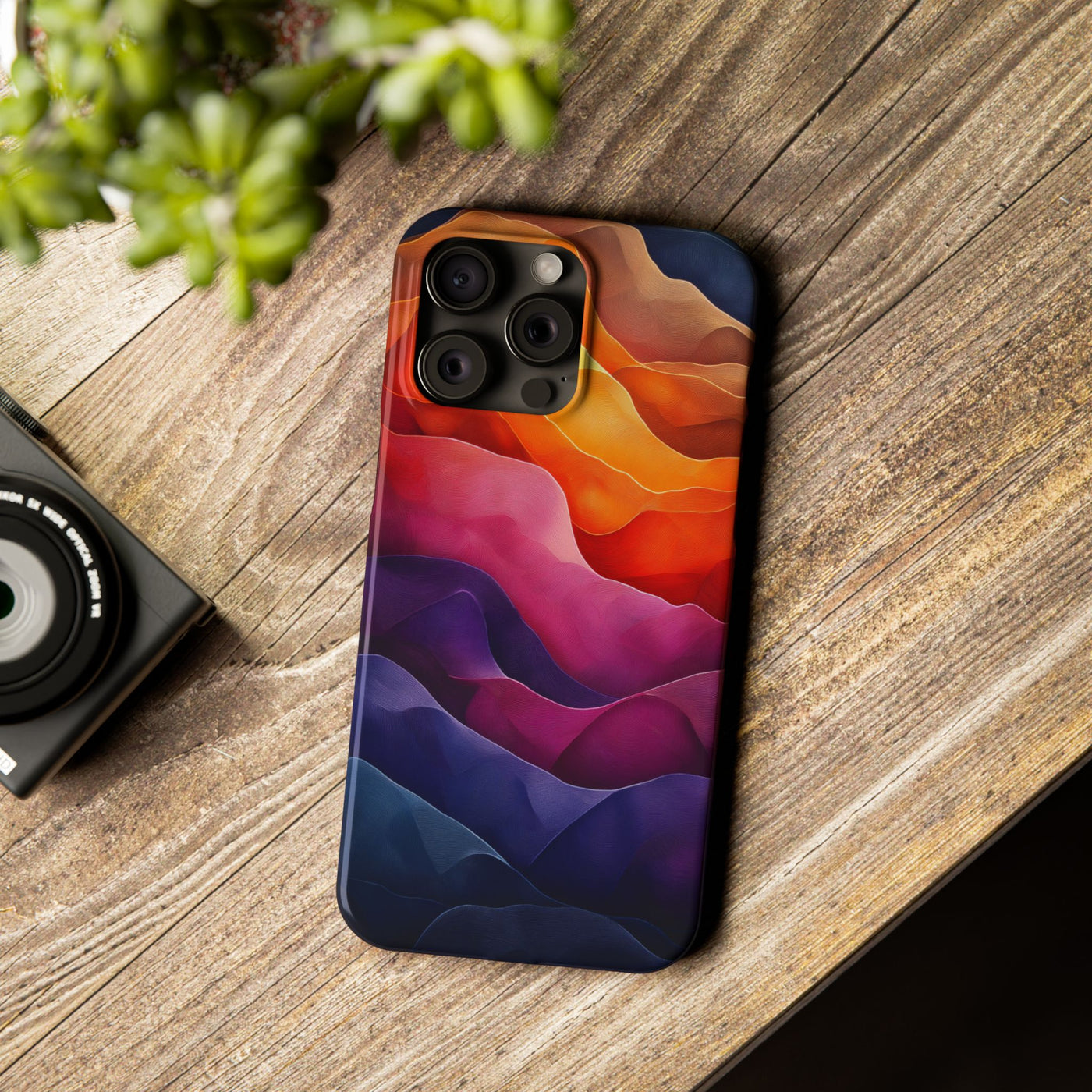 Vibrant Abstract Slim IPhone Case - Colorful Wave Design for Trendy Protection