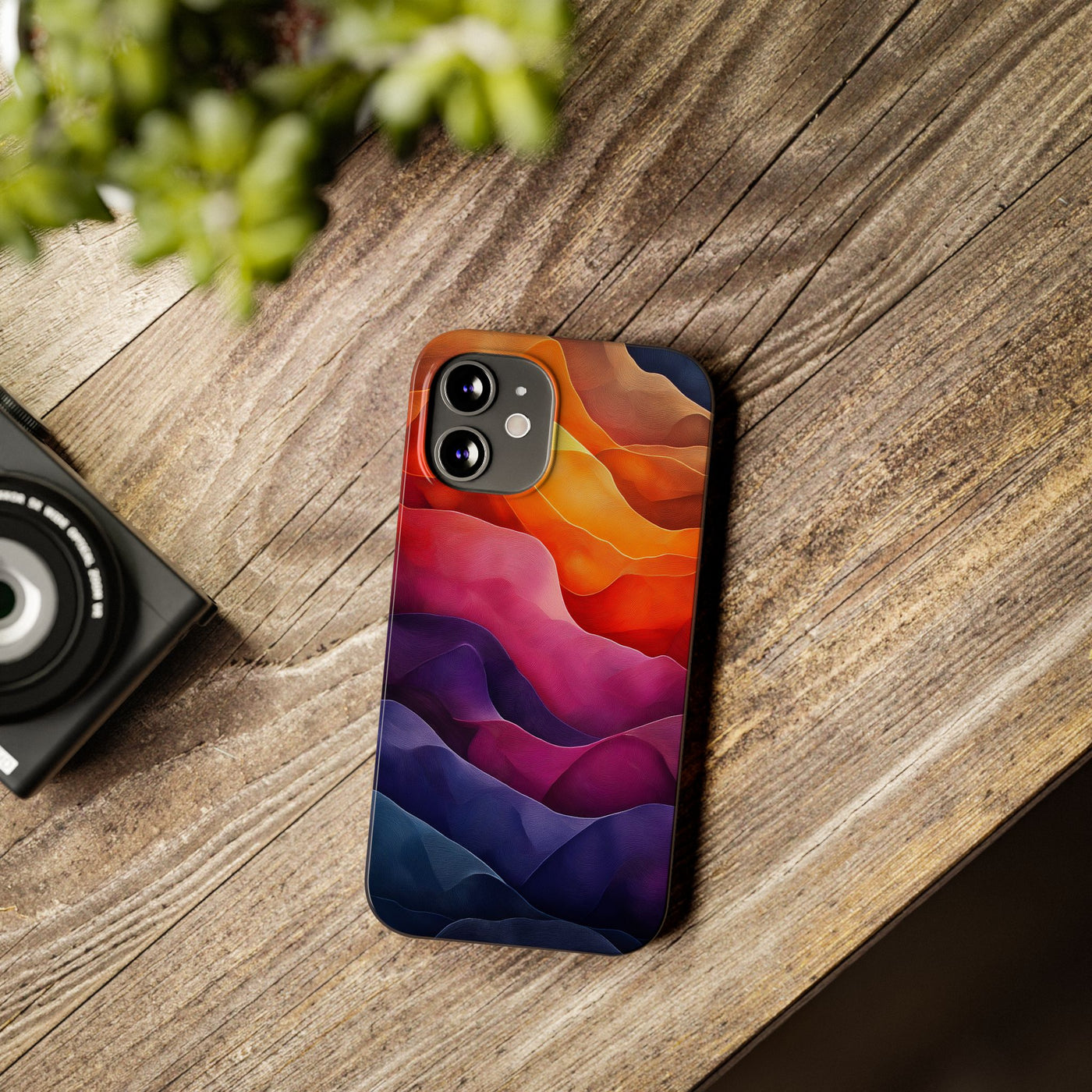 Vibrant Abstract Slim IPhone Case - Colorful Wave Design for Trendy Protection