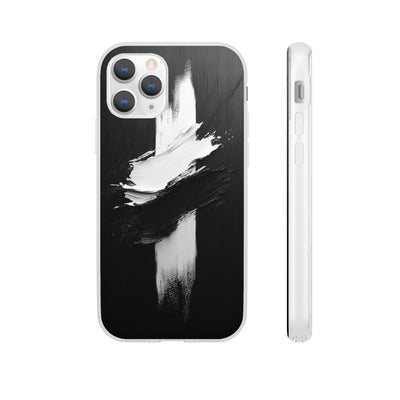 Modern Artistic IPhone & Samsung Flexi Case | Stylish Black & White Phone Cover