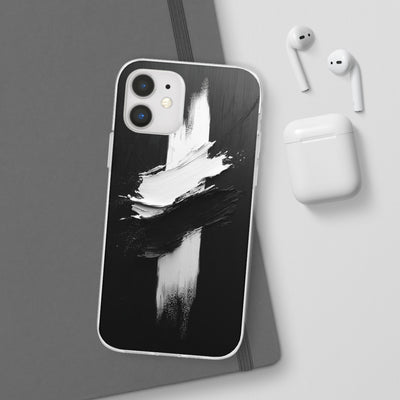 Modern Artistic IPhone & Samsung Flexi Case | Stylish Black & White Phone Cover