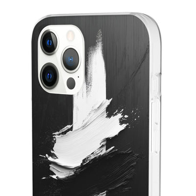 Modern Artistic IPhone & Samsung Flexi Case | Stylish Black & White Phone Cover