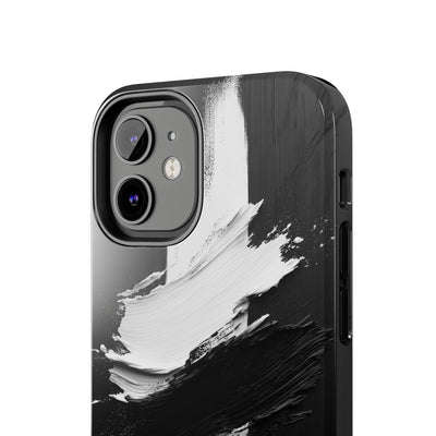 Abstract Black and White Tough IPhone & Samsung Case - Stylish Protection for Your Device