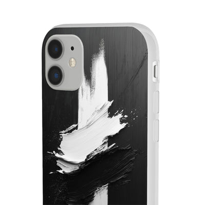 Modern Artistic IPhone & Samsung Flexi Case | Stylish Black & White Phone Cover