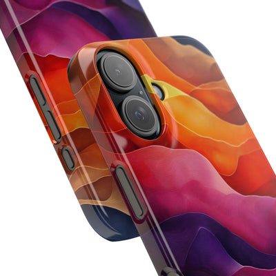 Vibrant Abstract Slim IPhone Case - Colorful Wave Design for Trendy Protection