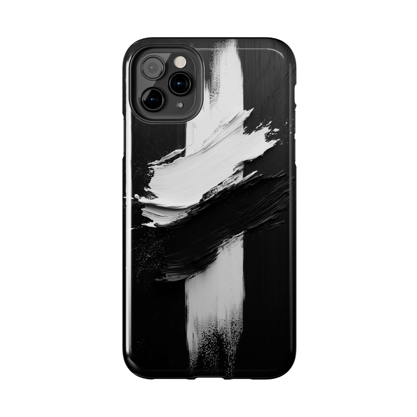 Abstract Black and White Tough IPhone & Samsung Case - Stylish Protection for Your Device