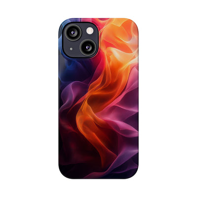 Abstract Wave Slim IPhone Case - Vibrant Fluid Art Design