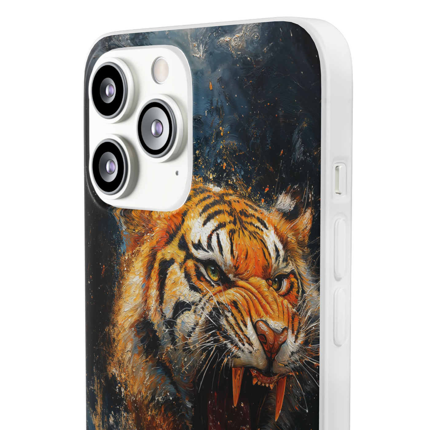 Fierce Tiger IPhone & Samsung Flexi Case - Durable Protection for Animal Lovers