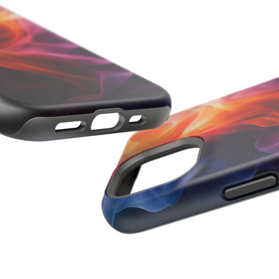 Vibrant MagSafe® Tough Case for iPhone - Abstract Flame Design, Durable & Stylish Protection