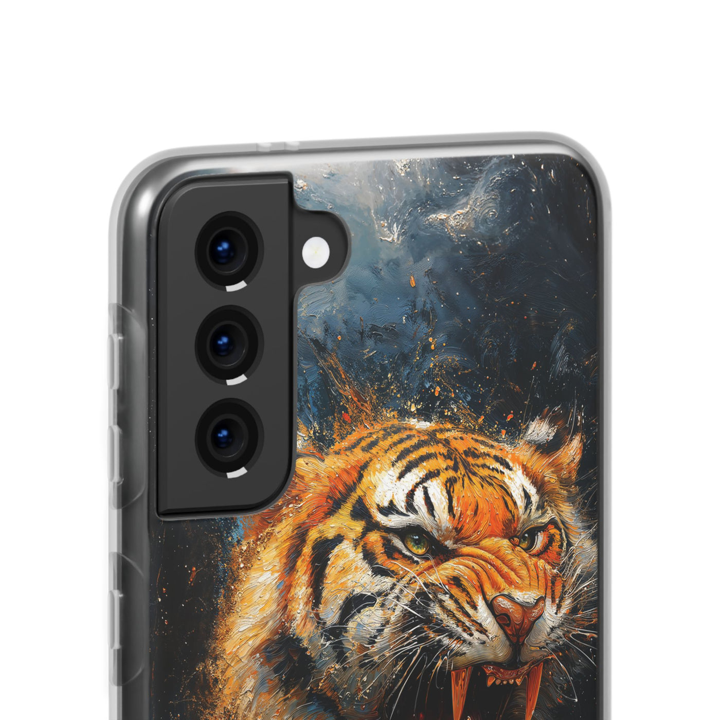 Fierce Tiger IPhone & Samsung Flexi Case - Durable Protection for Animal Lovers