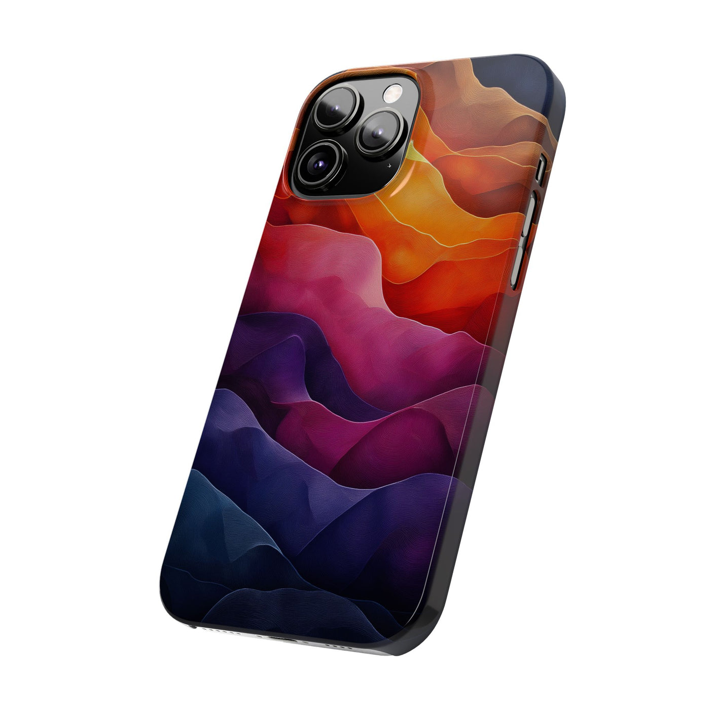 Vibrant Abstract Slim IPhone Case - Colorful Wave Design for Trendy Protection