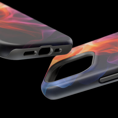 Vibrant MagSafe® Tough Case for iPhone - Abstract Flame Design, Durable & Stylish Protection