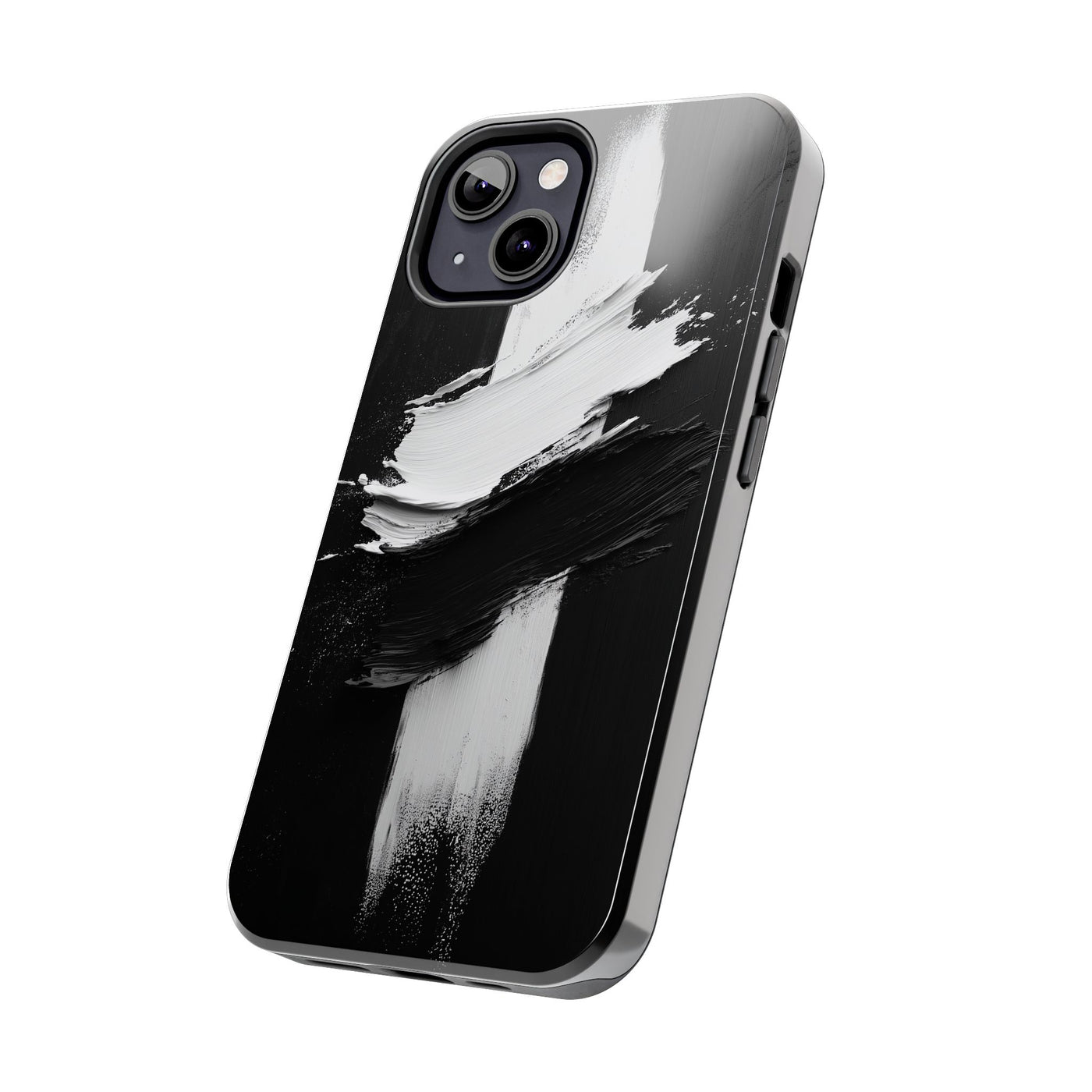 Abstract Black and White Tough IPhone & Samsung Case - Stylish Protection for Your Device