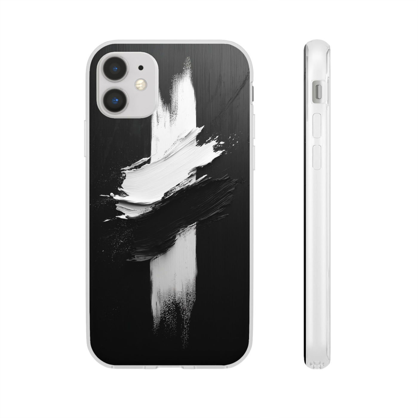 Modern Artistic IPhone & Samsung Flexi Case | Stylish Black & White Phone Cover