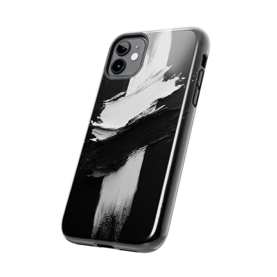 Abstract Black and White Tough IPhone & Samsung Case - Stylish Protection for Your Device