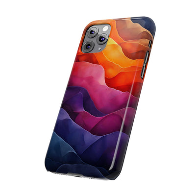 Vibrant Abstract Slim IPhone Case - Colorful Wave Design for Trendy Protection