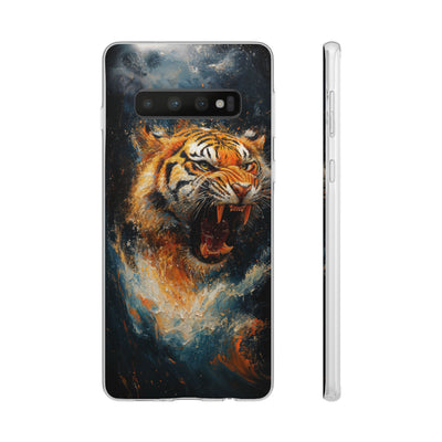 Fierce Tiger IPhone & Samsung Flexi Case - Durable Protection for Animal Lovers