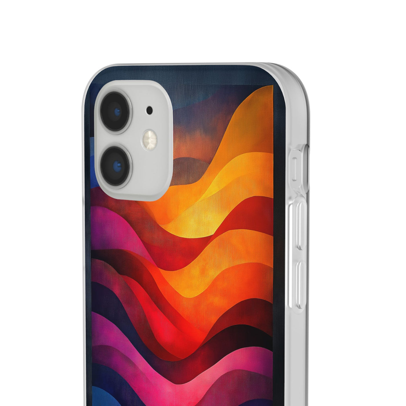 Abstract Waves IPhone & Samsung Flexi Case - Colorful Protective Phone Cover for Art Lovers