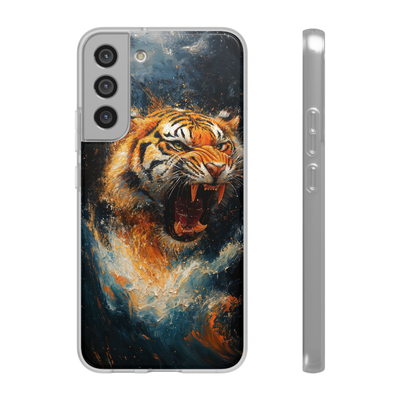 Fierce Tiger IPhone & Samsung Flexi Case - Durable Protection for Animal Lovers