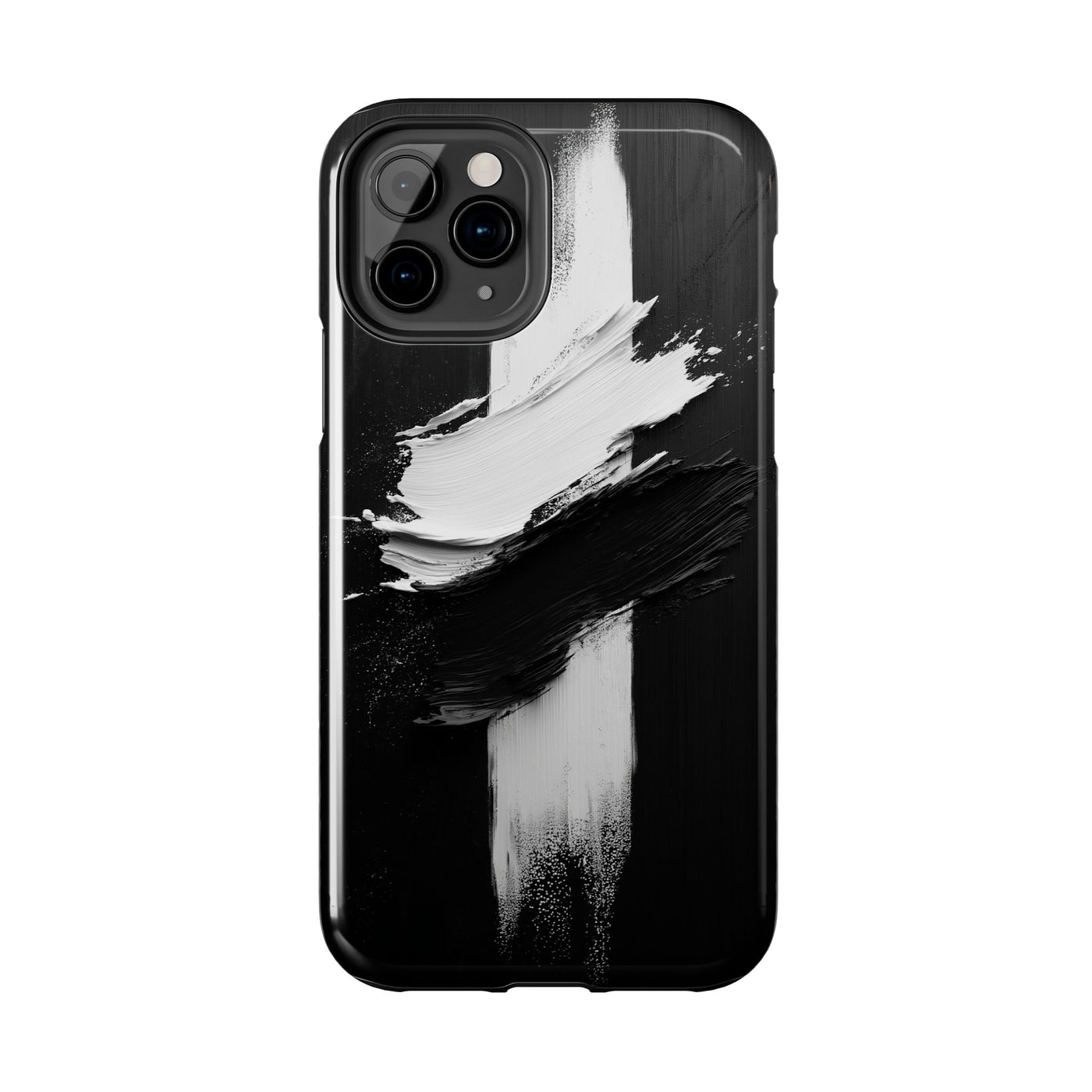 Abstract Black and White Tough IPhone & Samsung Case - Stylish Protection for Your Device