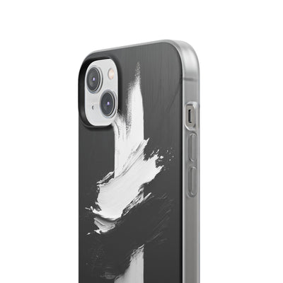 Modern Artistic IPhone & Samsung Flexi Case | Stylish Black & White Phone Cover