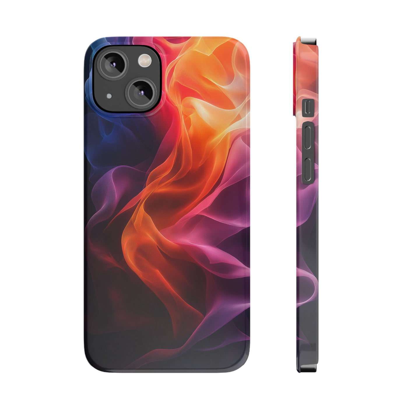 Abstract Wave Slim IPhone Case - Vibrant Fluid Art Design