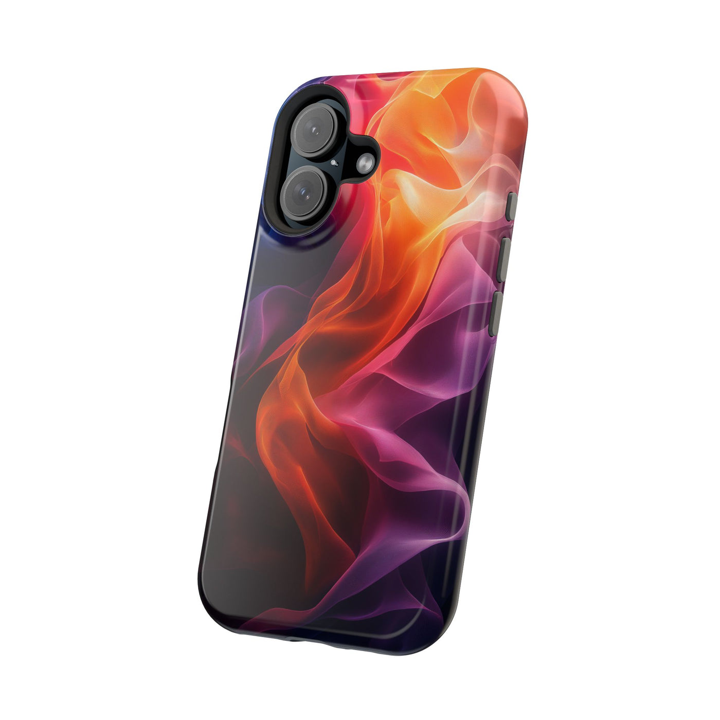 Vibrant MagSafe® Tough Case for iPhone - Abstract Flame Design, Durable & Stylish Protection