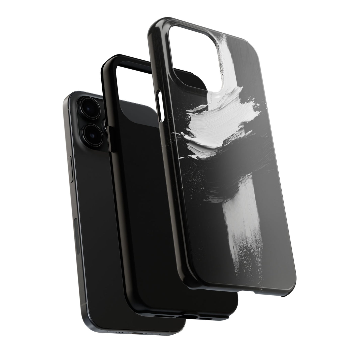 Abstract Black and White Tough IPhone & Samsung Case - Stylish Protection for Your Device